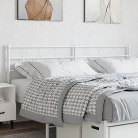 Testiera in metallo bianco 193 cm