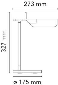 Flos Tab Table Lampada led da tavolo 33 cm orientabile in alluminio Blue Matt