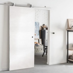 Porta scorrevole Trinity in mdf bianco, L 93 x H 212 cm, con binario Ermes Reversibile