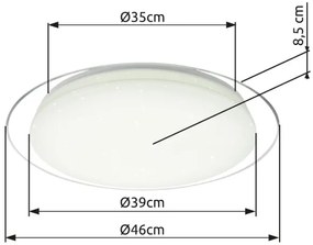 Globo 41310-30 - Plafoniera LED dimmerabile OPTIMA LED/30W/230V + +TC