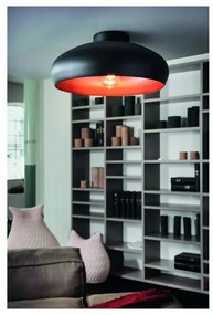 Plafoniera bagno e garage glamour Mogano Ø 40 cm nero IP20, 1XE27