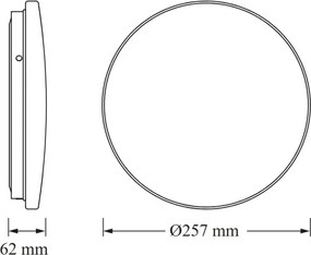 Osram - Lampada da soffitto LED per bagno CEILING ROUND LED/12W/230V Ø 26 cm IP44 bianca