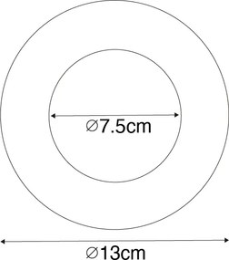 Set di 6 distanziatori neri per faretti da incasso 7,5 - 13 cm - Spacer