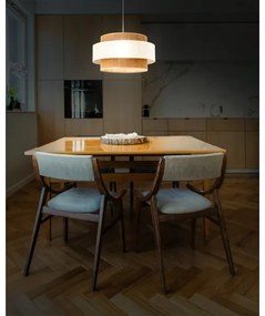 Lampadario a sospensione con cavo BOHO 1xE27/60W/230V diam. 40 cm crema/iuta