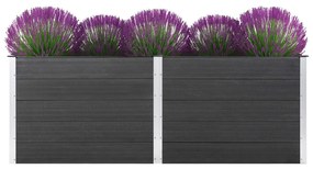 Letto Rialzato Da Giardino 250x100x91 Cm İn Wpc Grigio /