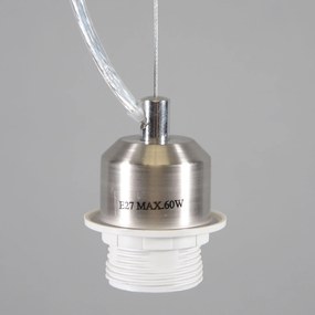 Lampada a sospensione moderna in acciaio con paralume 45 cm nero - Cappo 1