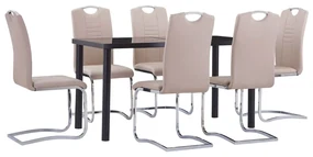 Set Da Pranzo 7 Pz İn Similpelle Cappuccino /