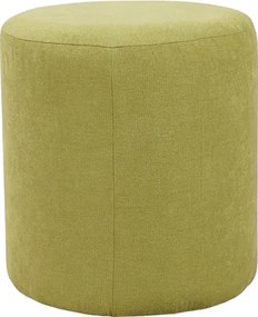 Pouf Tondo Dante D 40 cm in Tessuto Antimacchia Verde