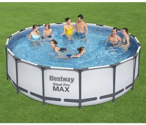 Bestway Set Piscina Rotonda Steel Pro MAX 457x122 cm