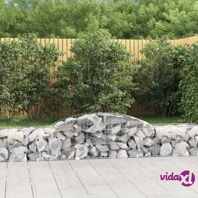 vidaXL Cesti Gabbioni ad Arco 13 pz 300x50x40/60 cm Ferro Zincato