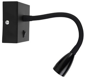 Lampada da parete moderna flessibile LED nera - Flex