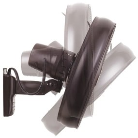 Lucci air 213125 - Ventilatore da parete BREEZE 55W/230V nero/marrone + tc