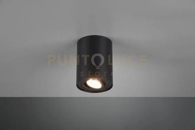 Cookie cilindro spot orientabile nero d. 9,6cm h. 12,5cm 1 luce att...