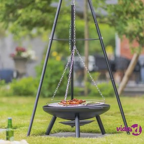 RedFire Griglia da Giardino con Treppiede e Braciere 50 cm Nera