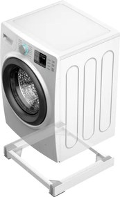 Meliconi 656146 - Base antivibrazioni per lavatrice con ruote estraibili, 61 cm, bianca