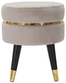 Pouf in velluto beige Paris - Mauro Ferretti