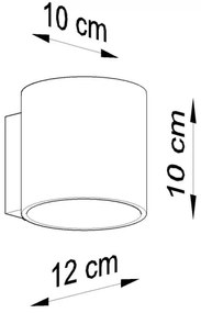 Sollux SL.0486 - Applique ORBIS 1xG9/40W/230V calcestruzzo