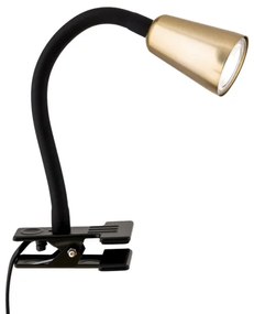 Orion - Lampada da tavolo flessibile con morsetto DOTTY 1xGU10/10W/230V ottone/nero