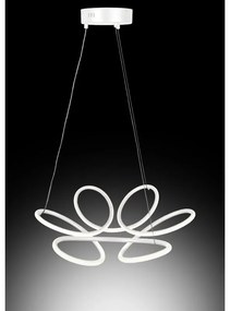 Lampadario LED moderno Fiore bianco Ø58cm 3650 lumen, NOVECENTO