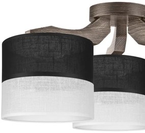 Paralume di ricambio ANDREA E27 Ø16 cm nero/bianco