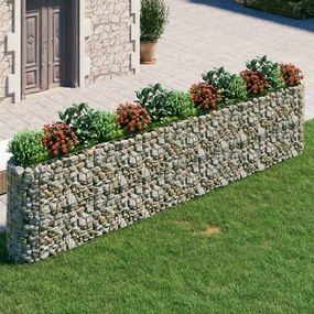 Gabbione Con Letto Rialzato İn Acciaio Zincato 470x50x100 Cm /