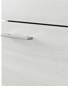 Mobile lavatoio 45x50 cm rovere bianco con vasca lavapanni in ceramica