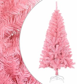 Albero di Natale Artificiale con Supporto in Varianti di Colore e Dimensioni, 120 cm / Rosa / PVC