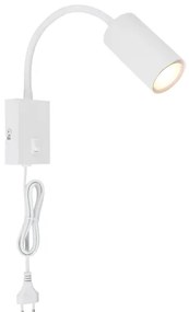 Globo 57911WW - Lampada da parete flessibile ROBBY 1xGU10/25W/230V bianco