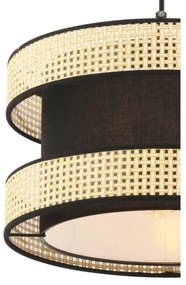 Lampadario a sospensione con cavo HALO 1xE27/60W/230V nero/beige