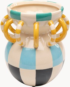 Vaso decorativo dipinto a mano Harlequin, alt. 24 cm