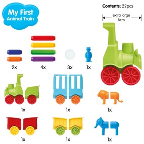 Smartmax - Il mio primo treno con animali - 22 pz