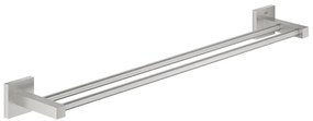 GROHE 41104DC0 - Portasciugamani doppio QUICKFIX START CUBE 654 mm in acciaio inox