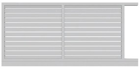 Cancello manuale scorrevole ALBA Maia120-20 in alluminio, reversibile, L 400 x H 190 cm, di colore bianco