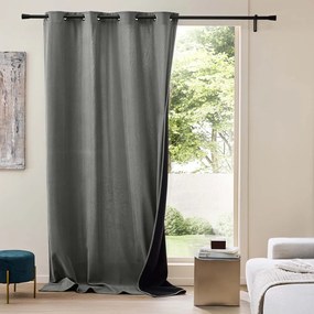 Tenda termoisolante color antracite in velluto a coste 140x260 cm Madison – douceur d'intérieur