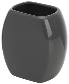 Porta spazzolini bagno grigio dappoggio in ceramica