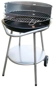 Barbecue a Carboni con Ruote Aktive Nero 51 x 82 x 51 cm