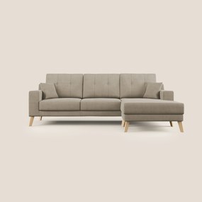 Danish divano angolare REVERSIBILE in tessuto morbido impermeabile T02 beige