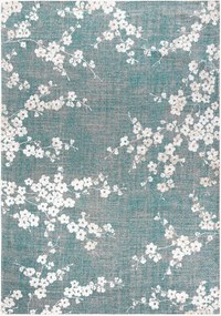 Tappeto jacquard lavabile da interno-esterno Sakura