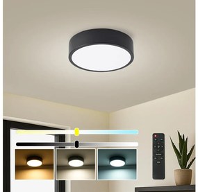 Brilagi - Lampada LED dimmerabile POOL LED/18W/230V 3000-6000K 20 cm nera + telecomando