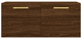 Mobile a parete rovere marrone 80x36,5x35 cm legno multistrato