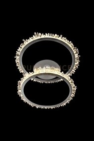 Quartz halo applique a parete 2 cerchi nichel satinato, led 34w, 30...