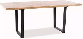 Tavolo allungabile Vito in rovere castagno/nero - L140-180 cm