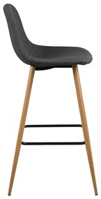 Sgabello da bar in colore grigio-naturale 101 cm Wilma - Actona