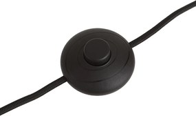 Lampada da terra Japandi marrone in tessuto teddy a 2 luci - Trombet