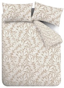 Biancheria da letto marrone chiaro per letto singolo 135x200 cm Sorrel Leaves – Catherine Lansfield
