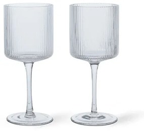 ferm LIVING - Ripple Bianco Wine Glasses Set of 2 Clear ferm LIVING