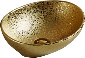 Mexen Elza lavabo da appoggio 40 x 33 cm, oro - 21014050