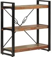 Libreria 3 Livelli 77x30x80 cm Legno Massello Recupero e Ferrocod mxl 104129