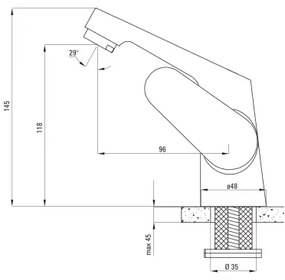 Deante BGL_020N - Miscelatore per lavabo LEMON cromo lucido