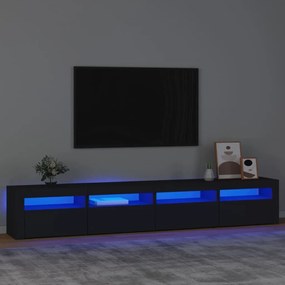 Mobile Porta Tv Con Luci Led Nero 240x35x40 Cm /